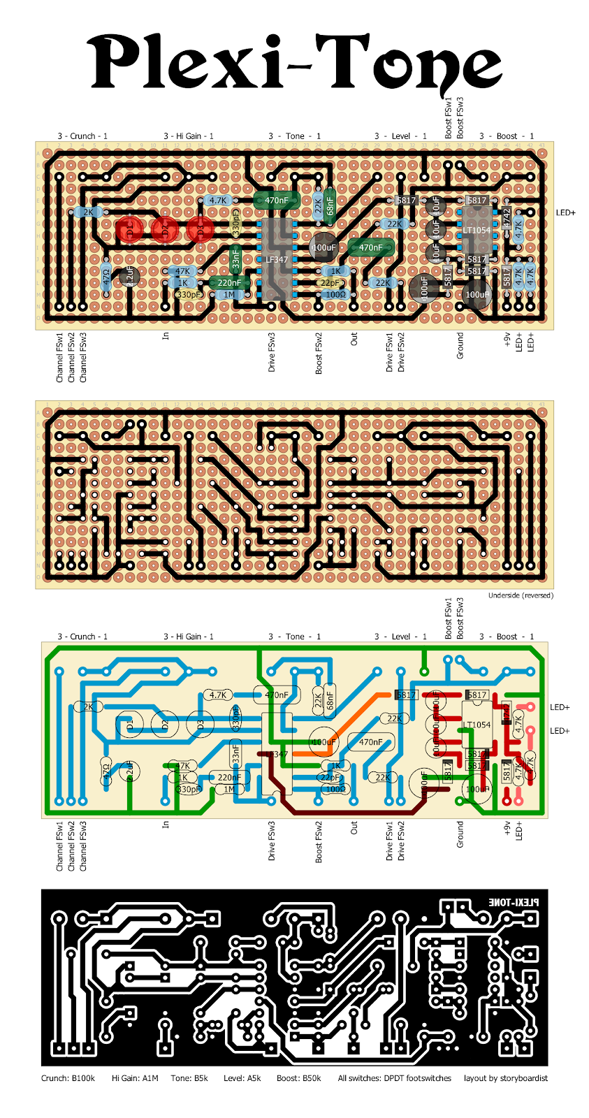 Perf and PCB Effects Layouts: Carl Martin Plexi-Tone